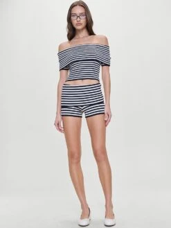 Frankies Bikinis Estelle Ribbed Knit Shorts