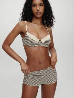 Frankies Bikinis Jolene Striped Rib Bikini Bottom -Sexy Underwear Shop 11269811A565 OM B