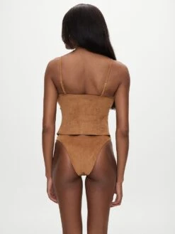 Frankies Bikinis Lucy Suede Bikini Top 8 Frankies Bikinis Lucy Suede Bikini Top -Sexy Underwear Shop 1126982912F0 OM B