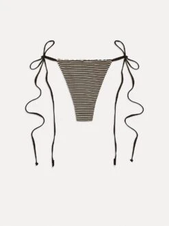 Frankies Bikinis Tia Striped Rib Bikini Bottom -Sexy Underwear Shop 11270392A565 OF F