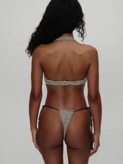 Frankies Bikinis Tia Striped Rib Bikini Bottom