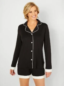 Cosabella Bella Long-Sleeve Top And Boxer Set -Sexy Underwear Shop 1127043152A1 OM F