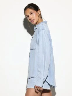 Spiritual Gangster Beaudry Chambray Shirt -Sexy Underwear Shop 1127058182L2 OF F