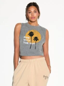 Spiritual Gangster Crawford Cotton Blend Crop Tank