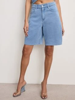 GOOD AMERICAN Jeanius Good Ease Bermuda Shorts 9 GOOD AMERICAN Jeanius Good Ease Bermuda Shorts -Sexy Underwear Shop 1127098382L2 OF DET