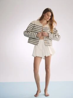 Atelier Victoria's Secret X Altuzarra Striped Cotton Jacquard Jacket