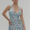 Frankies Bikinis Emilia Satin Floral Mini Dress